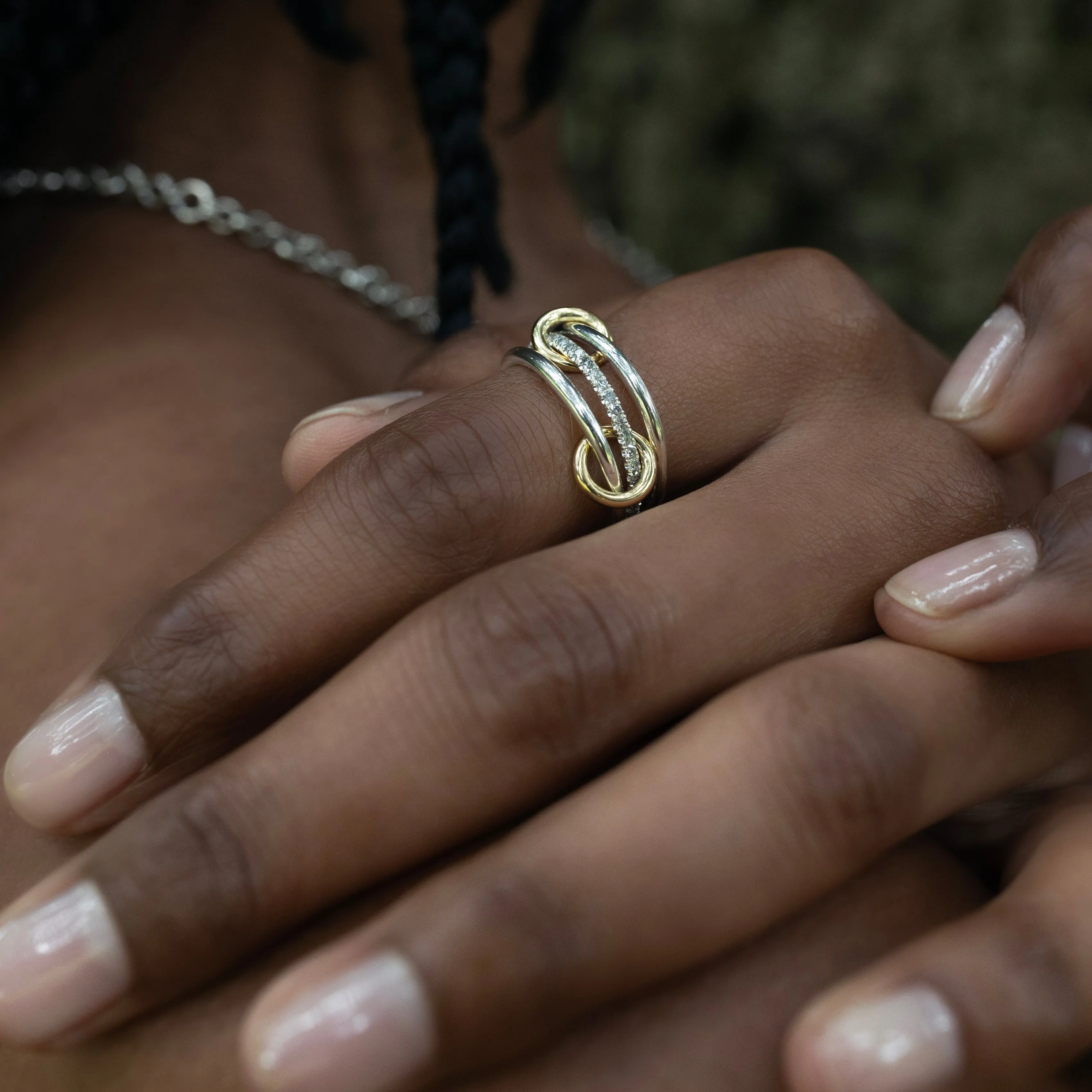 Sonny SG Gris Sterling Silver & Yellow Gold Diamond Ring sold by YLANG23 product image thumbnail 2