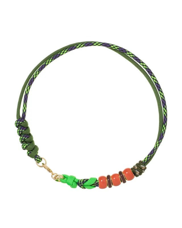 The Green Supersize Happy Cord Necklace made by Roxanne Assoulin