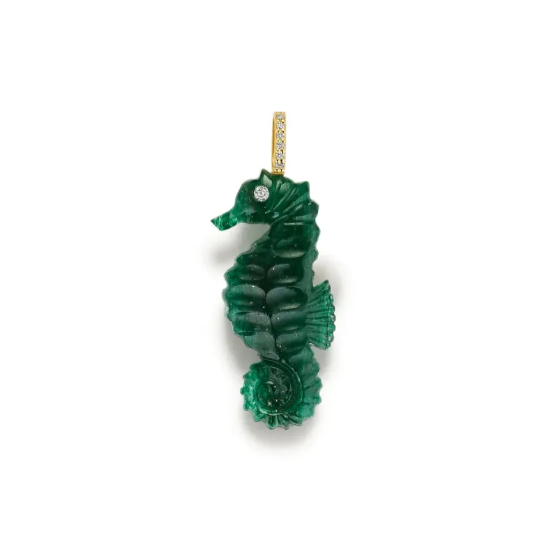 Green Aventurine Seahorse Pendant made by YLANG23