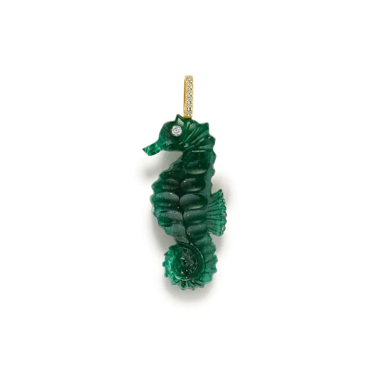 Green Aventurine Seahorse Pendant sold by YLANG23