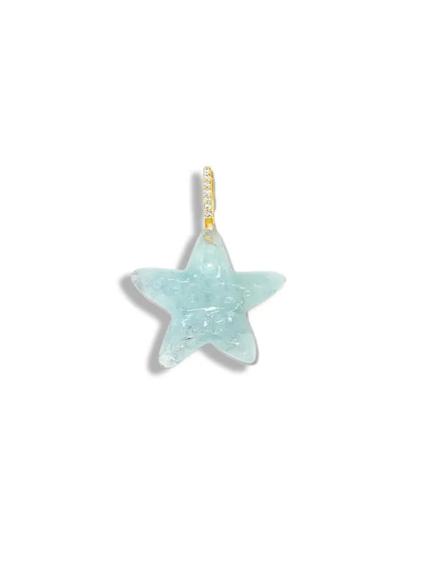 Large Aquamarine Sea Star Charm made by YLANG23