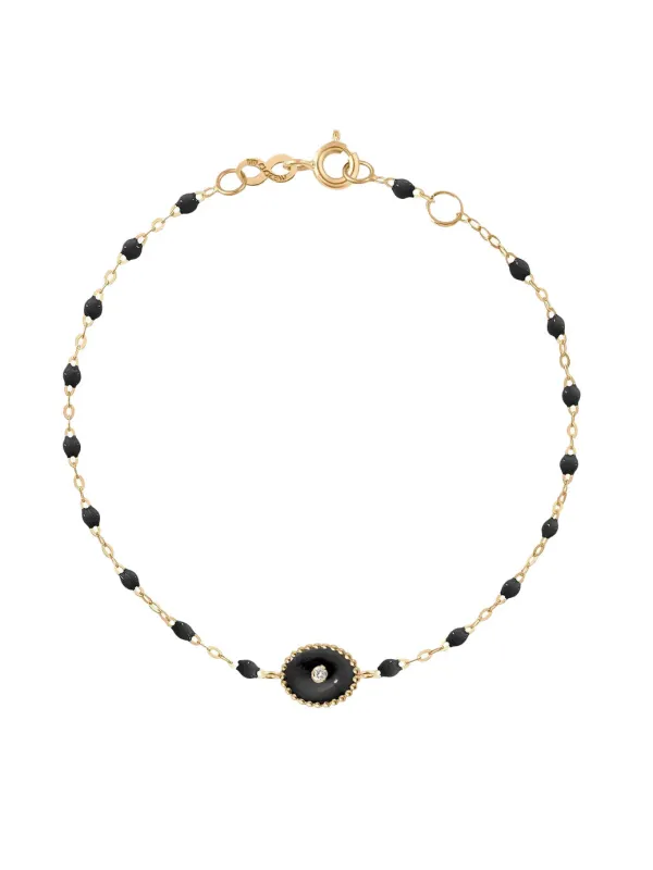 Classic Gigi Black North Star Diamond Yellow Gold Bracelet made by Gigi Clozeau