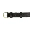 One-inch belt in natural black hair-on calf (restock) sold by No Man Walks Alone