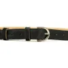 One-inch belt in natural black hair-on calf (restock) sold by No Man Walks Alone