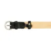 One-inch belt in natural black hair-on calf (restock) sold by No Man Walks Alone