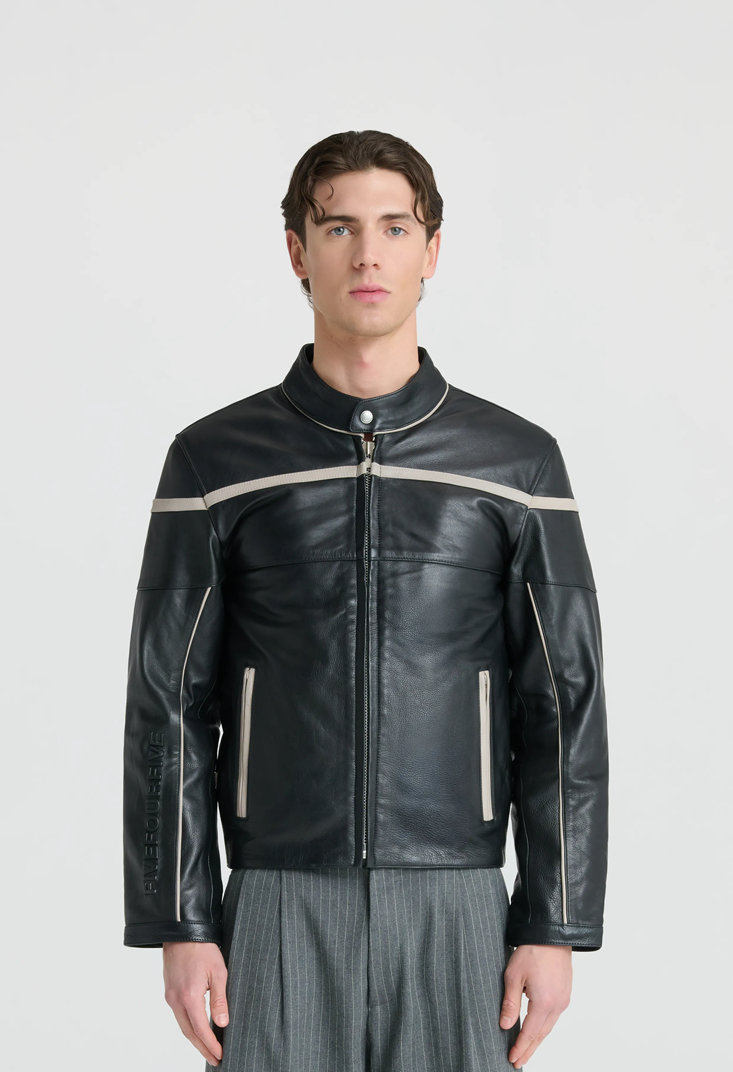 AUTOMOBILI CLUB LE MANS RACING LEATHER JACKET sold by Fivefourfive