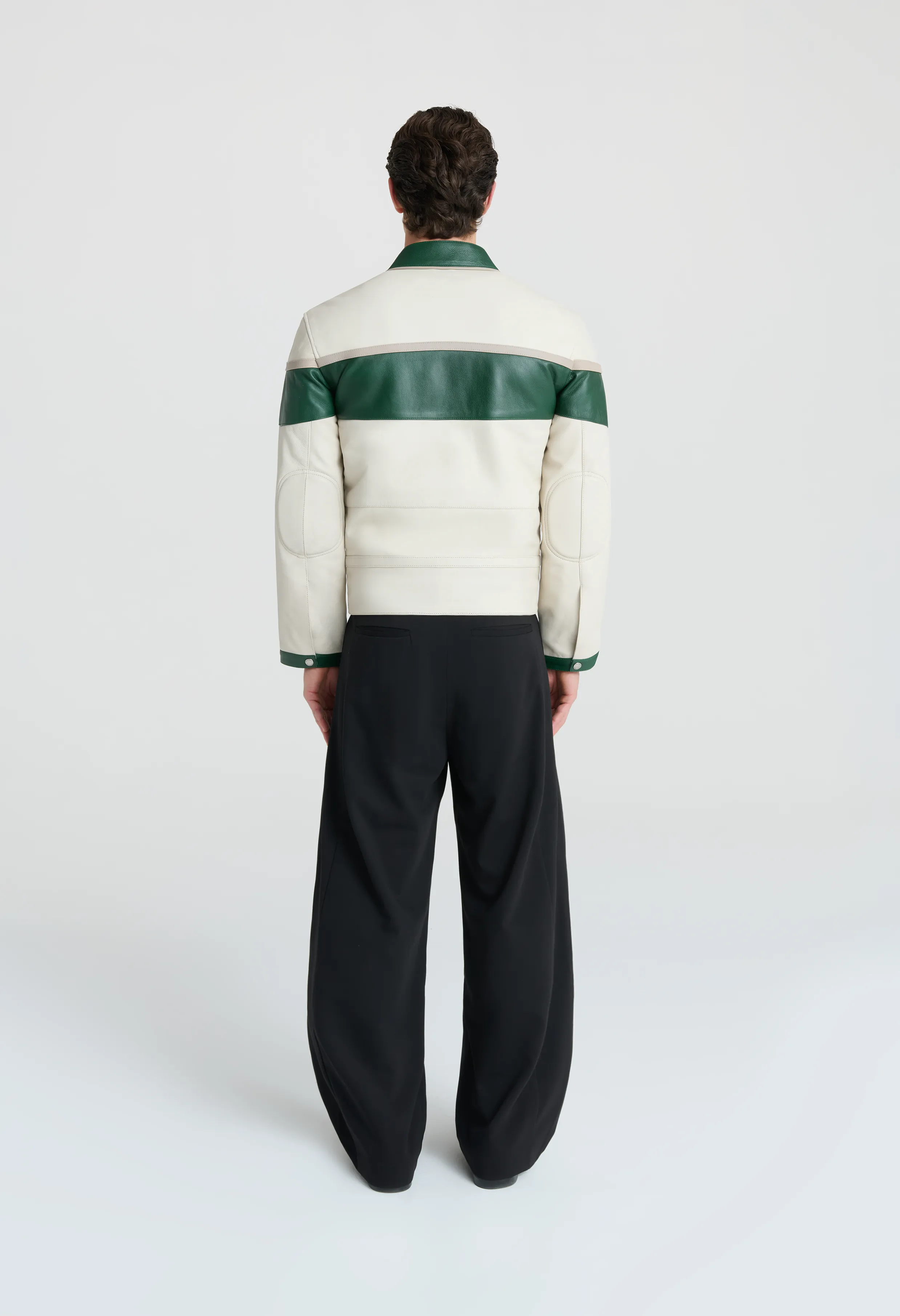 AUTOMOBILI CLUB IVORY RACING LEATHER JACKET sold by Fivefourfive product image thumbnail 4