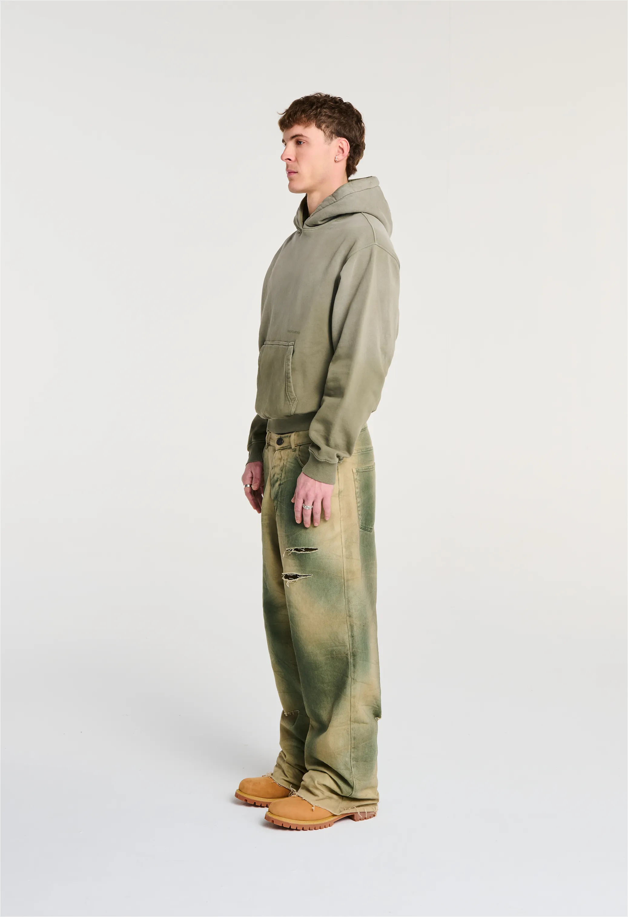 545 EVERYDAY FADED HOODIE OLIVE sold by Fivefourfive product image thumbnail 3