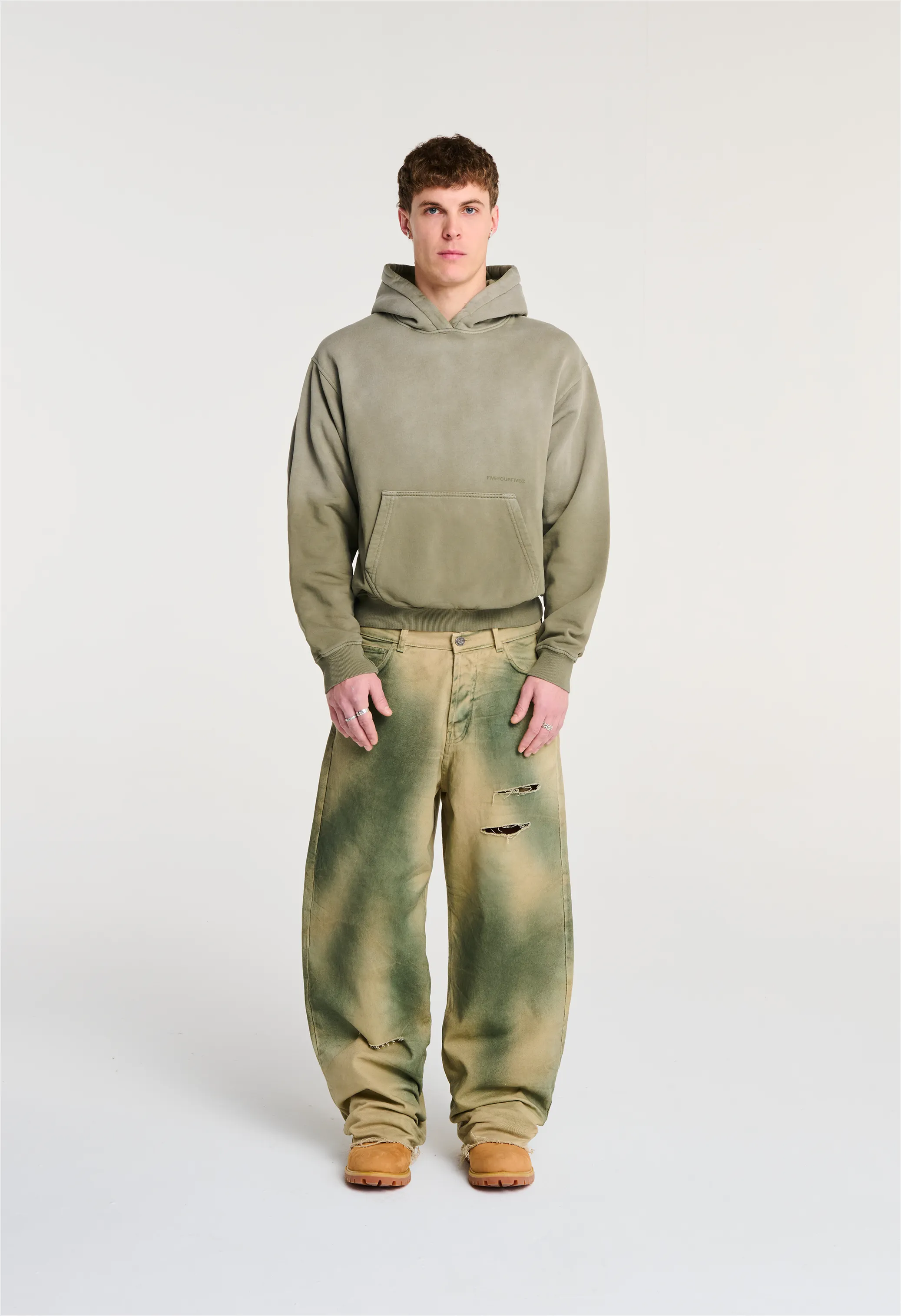 545 EVERYDAY FADED HOODIE OLIVE sold by Fivefourfive product image thumbnail 2