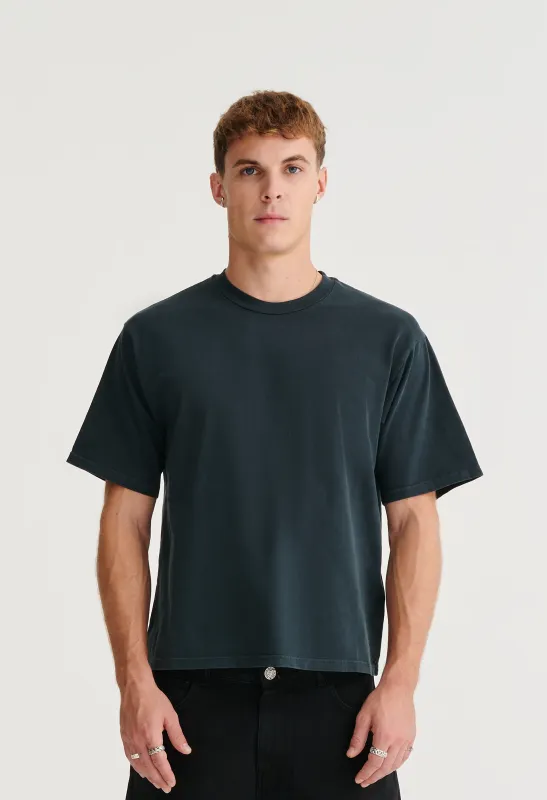 545 EVERYDAY HEAVYWEIGHT COTTON TEE WASHED BLACK sold by Fivefourfive