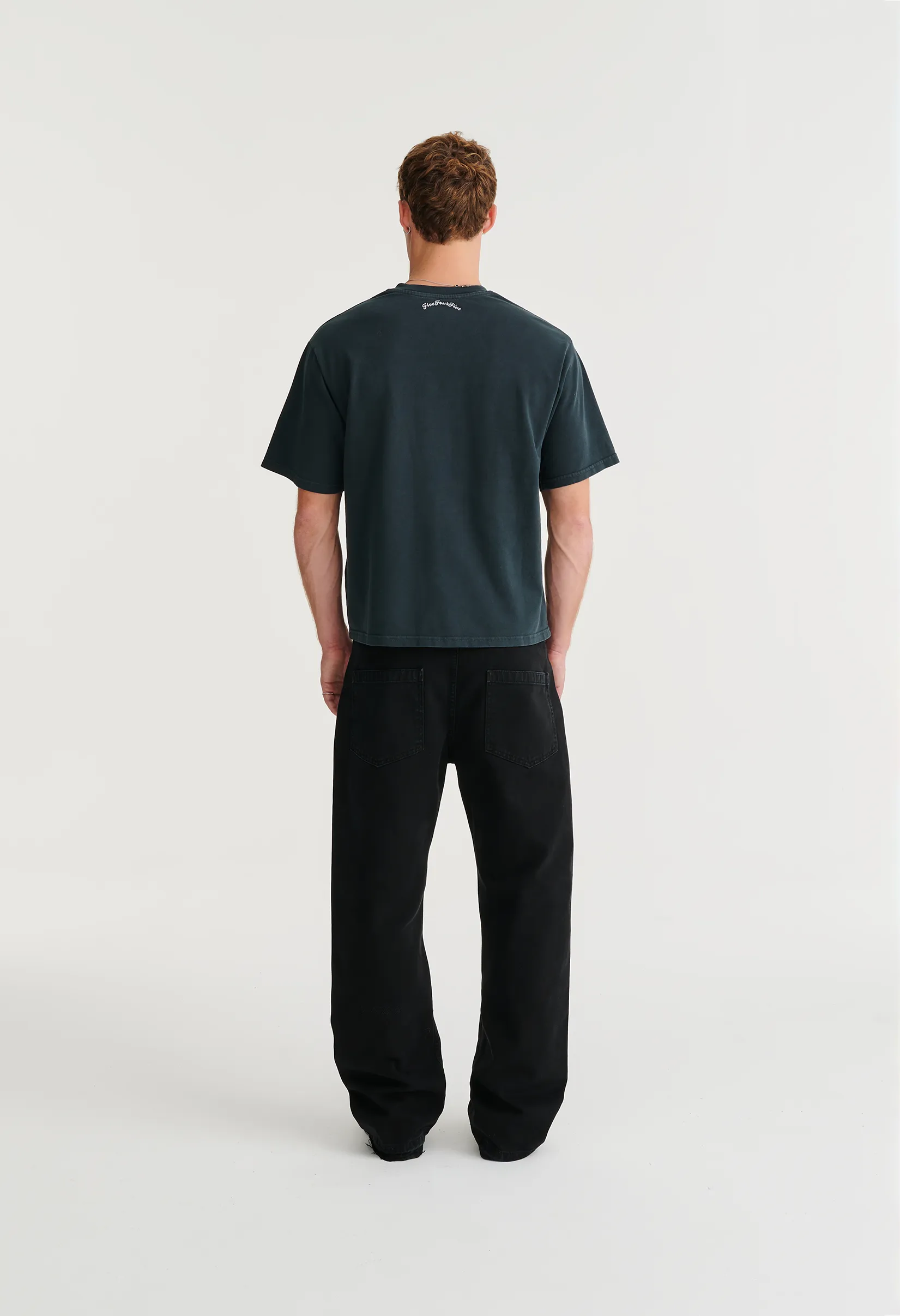 545 EVERYDAY HEAVYWEIGHT COTTON TEE WASHED BLACK sold by Fivefourfive product image thumbnail 4