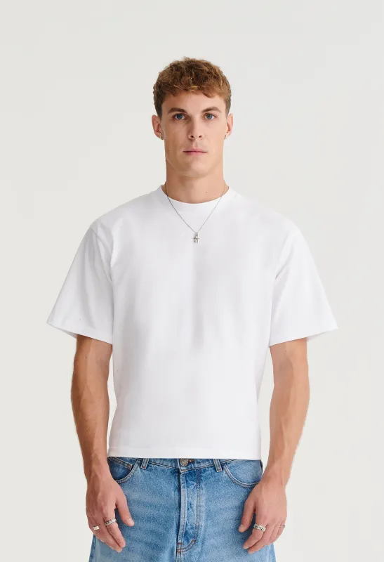 545 EVERYDAY HEAVYWEIGHT COTTON TEE PURE WHITE sold by Fivefourfive