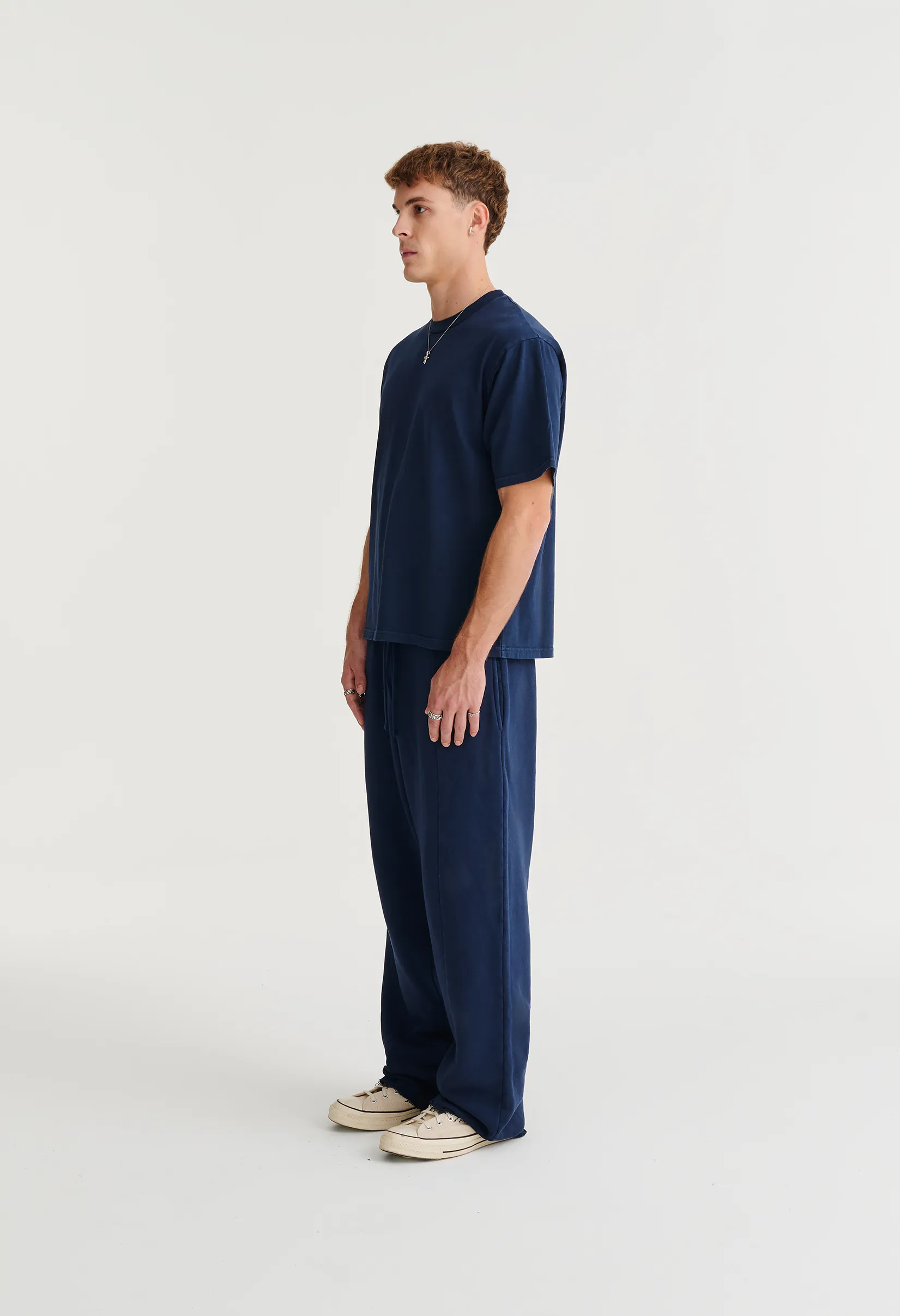 545 EVERYDAY HEAVY COTTON SWEATPANTS WASHED NAVY sold by Fivefourfive product image thumbnail 4
