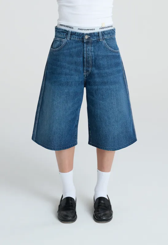 545 DENIM 02 SHORTS WASHED BLUE sold by Fivefourfive