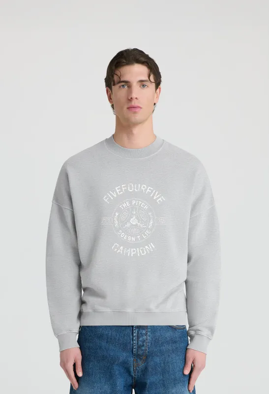 545 CAMPIONI CREWNECK SPORTS GREY sold by Fivefourfive