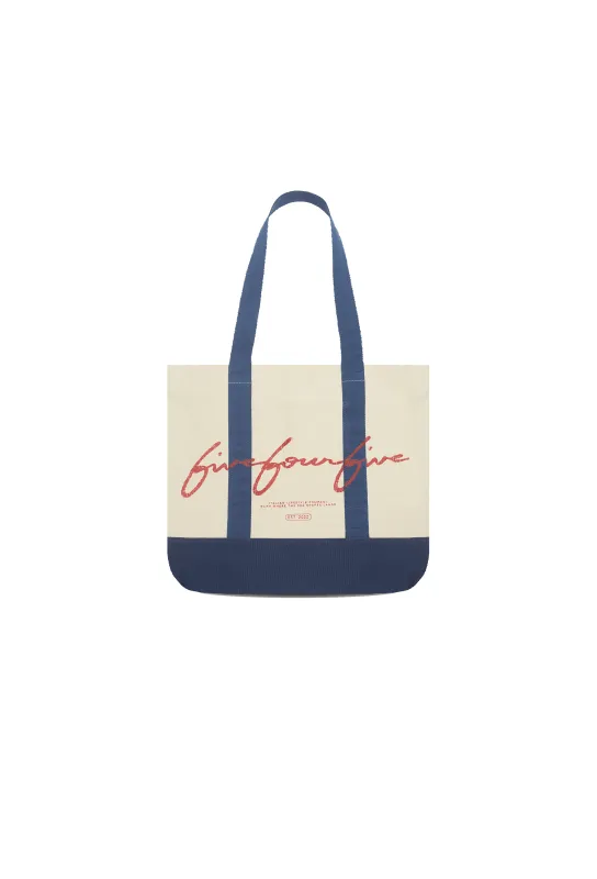 545 SUMMER LOGO TOTE BAG NAVY BLUE sold by Fivefourfive