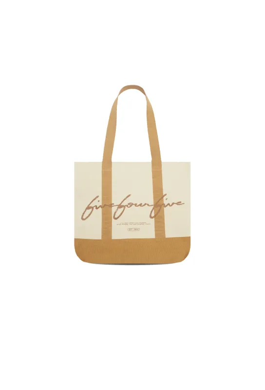 545 SUMMER LOGO TOTE BAG SAND BEIGE sold by Fivefourfive