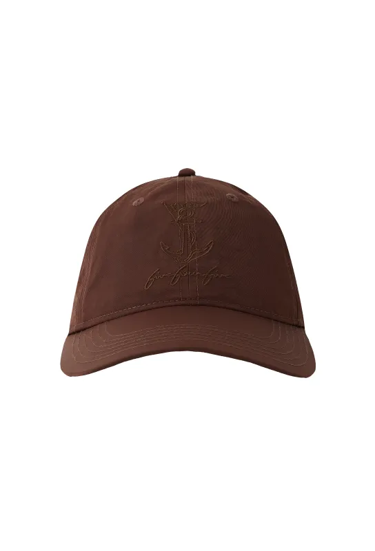 545 NYLON YACHT LOGO CAP BROWN sold by Fivefourfive