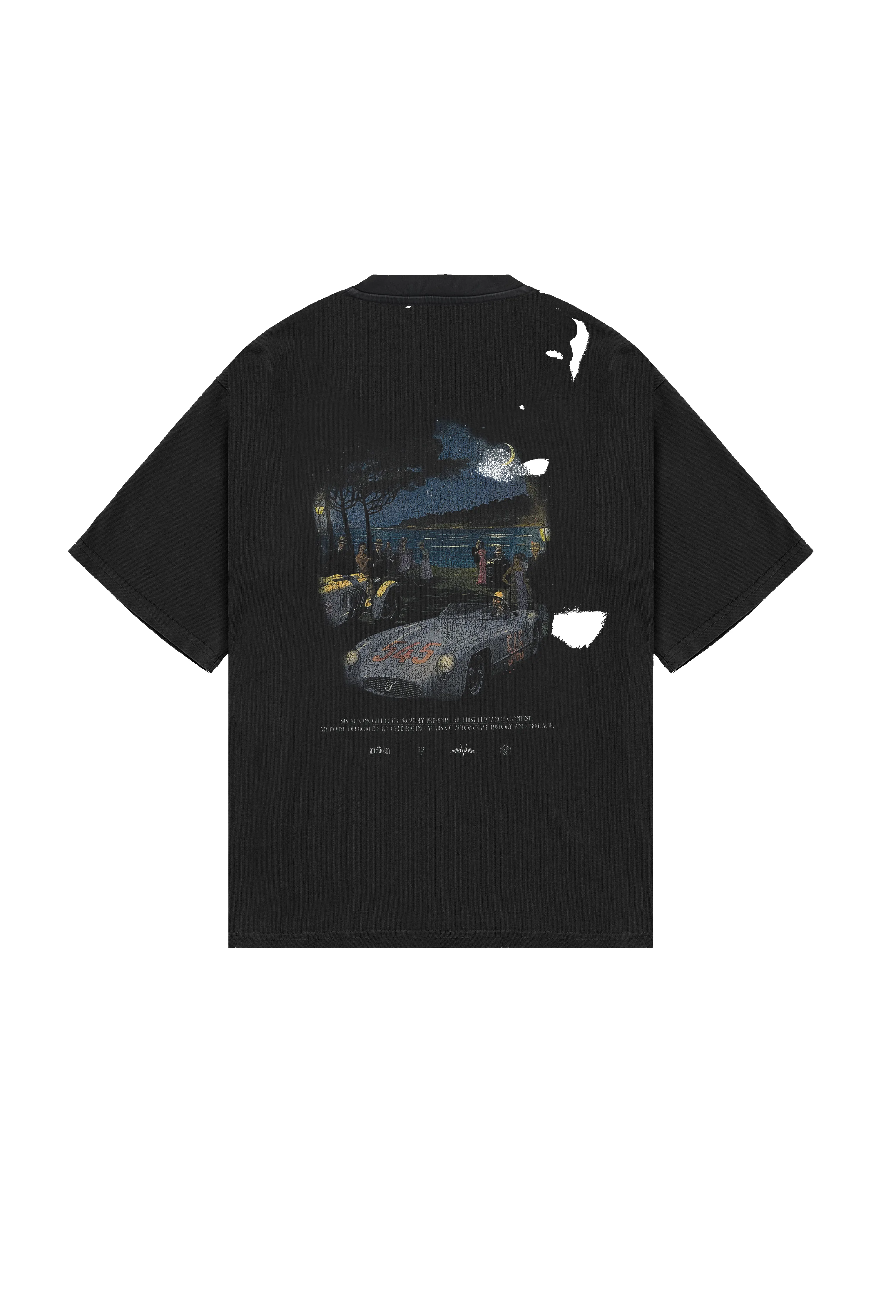 545 AUTOMOBILI CLUB ELEGANCE CONTEST TEE WASHED BLACK sold by Fivefourfive product image thumbnail 2
