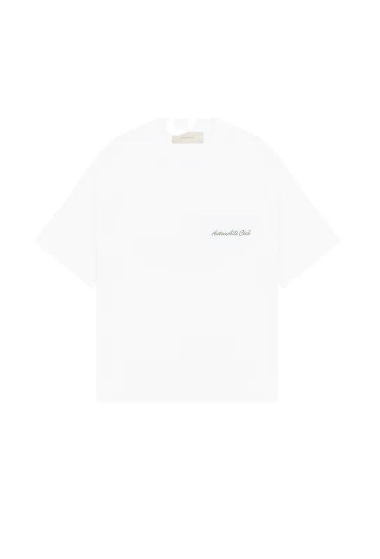545 AUTOMOBILI CLUB ELEGANCE CONTEST TEE WHITE sold by Fivefourfive