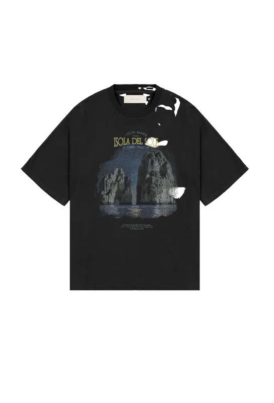 545 CAPRI BY NIGHT TEE WASHED BLACK sold by Fivefourfive