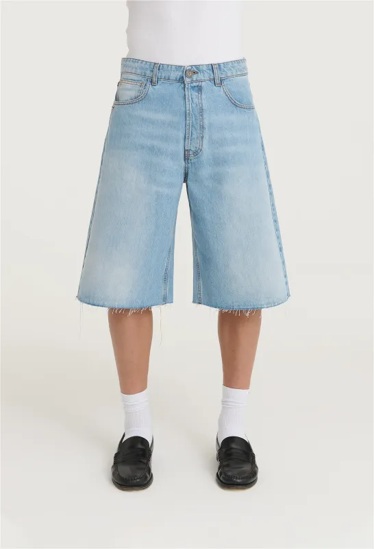 545 DENIM 02 SHORTS LIGHT BLUE made by Fivefourfive