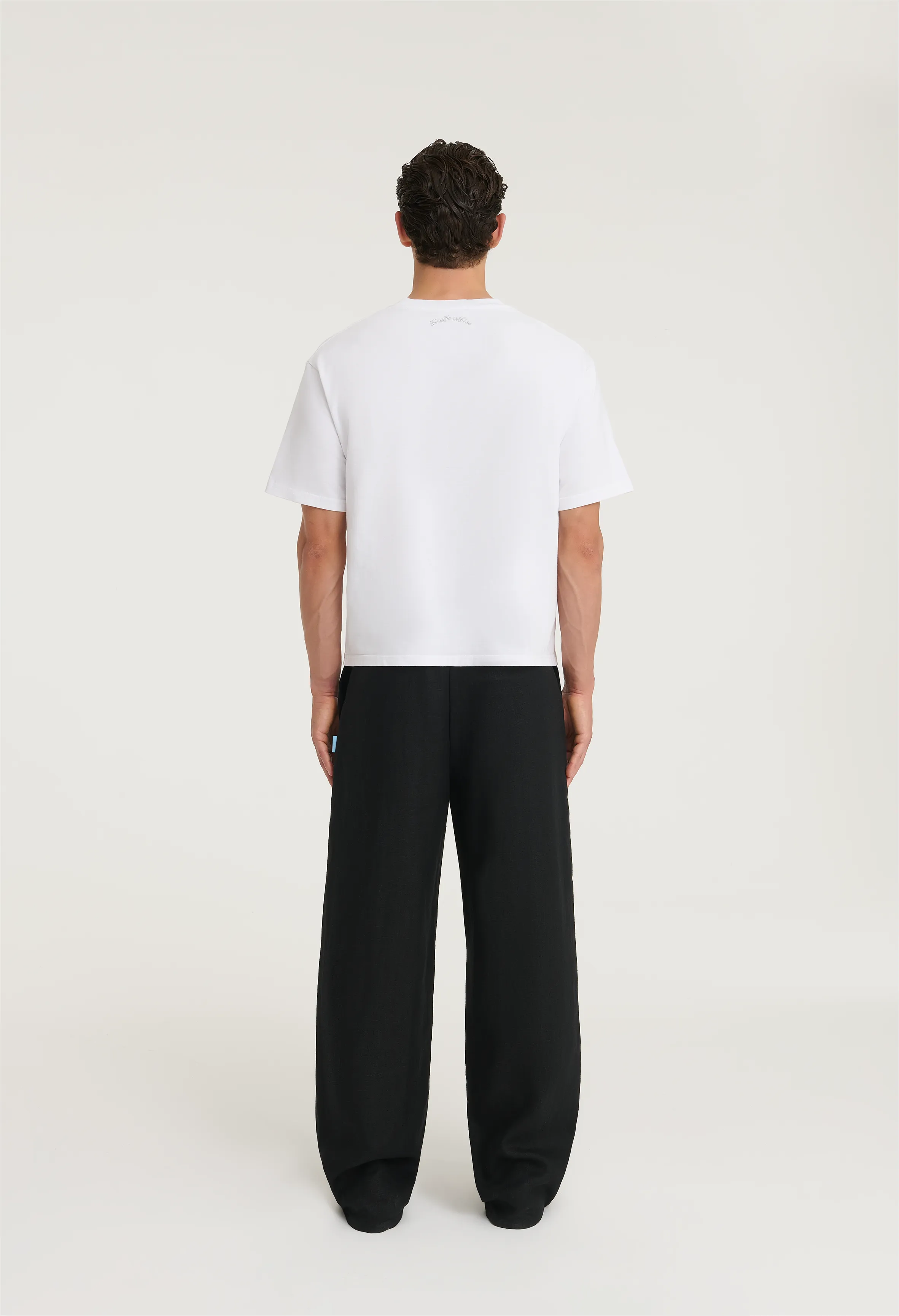 545 TAILORED HEAVY LINEN PANTS ASH BLACK sold by Fivefourfive product image thumbnail 4