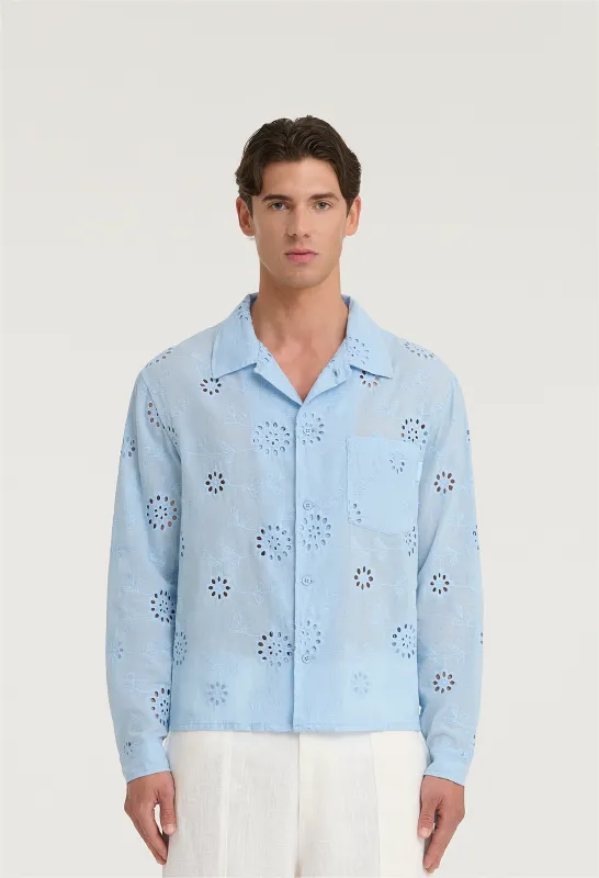 545 ICONIC SANGALLO SUMMER SHIRT LIGHT BLUE sold by Fivefourfive