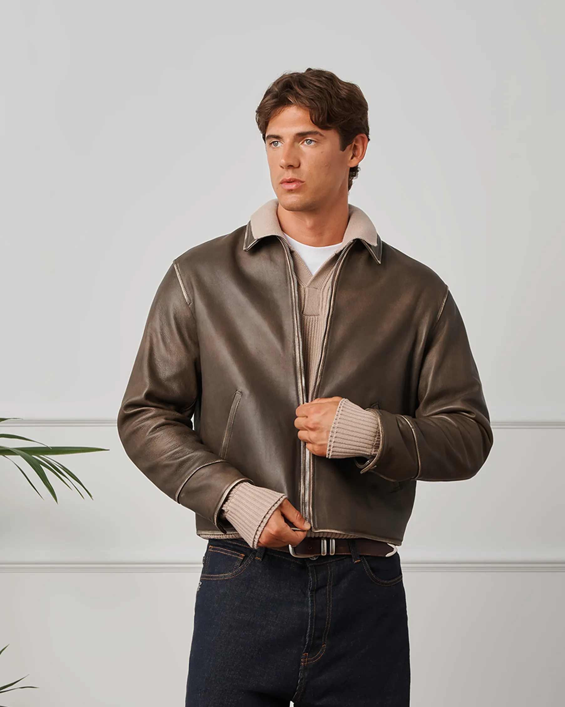 545 Premium Leather Jacket sold by Fivefourfive product image thumbnail 3