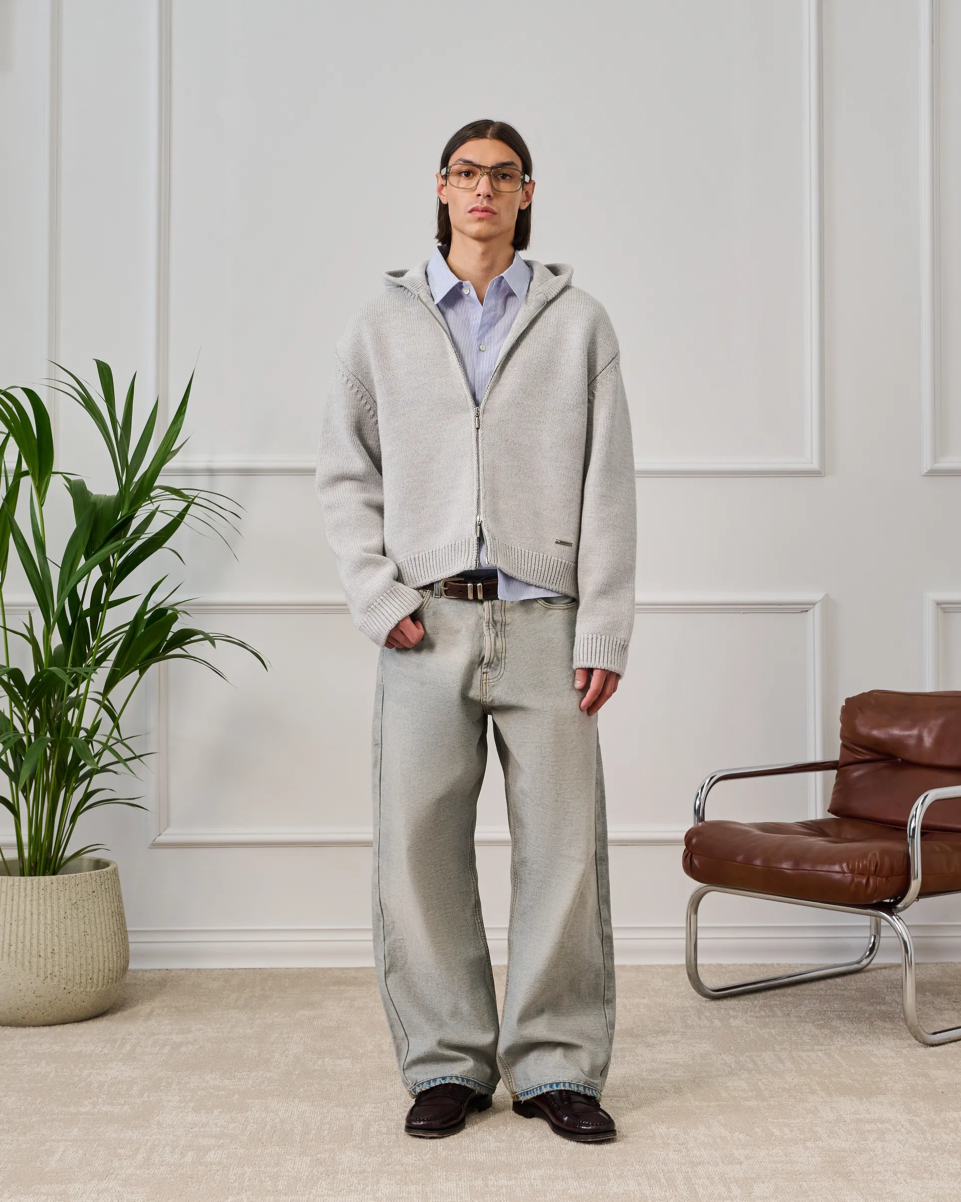 545 Knitted Zip Hoodie sold by Fivefourfive product image thumbnail 2