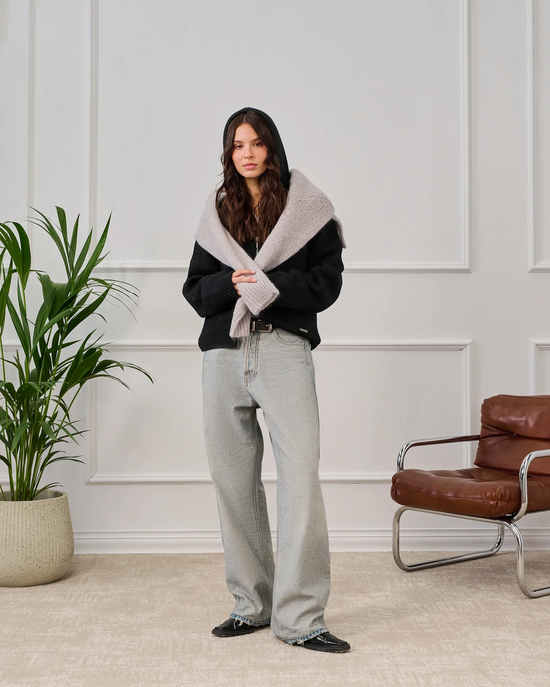 545 Knitted Zip Hoodie sold by Fivefourfive product image thumbnail 3