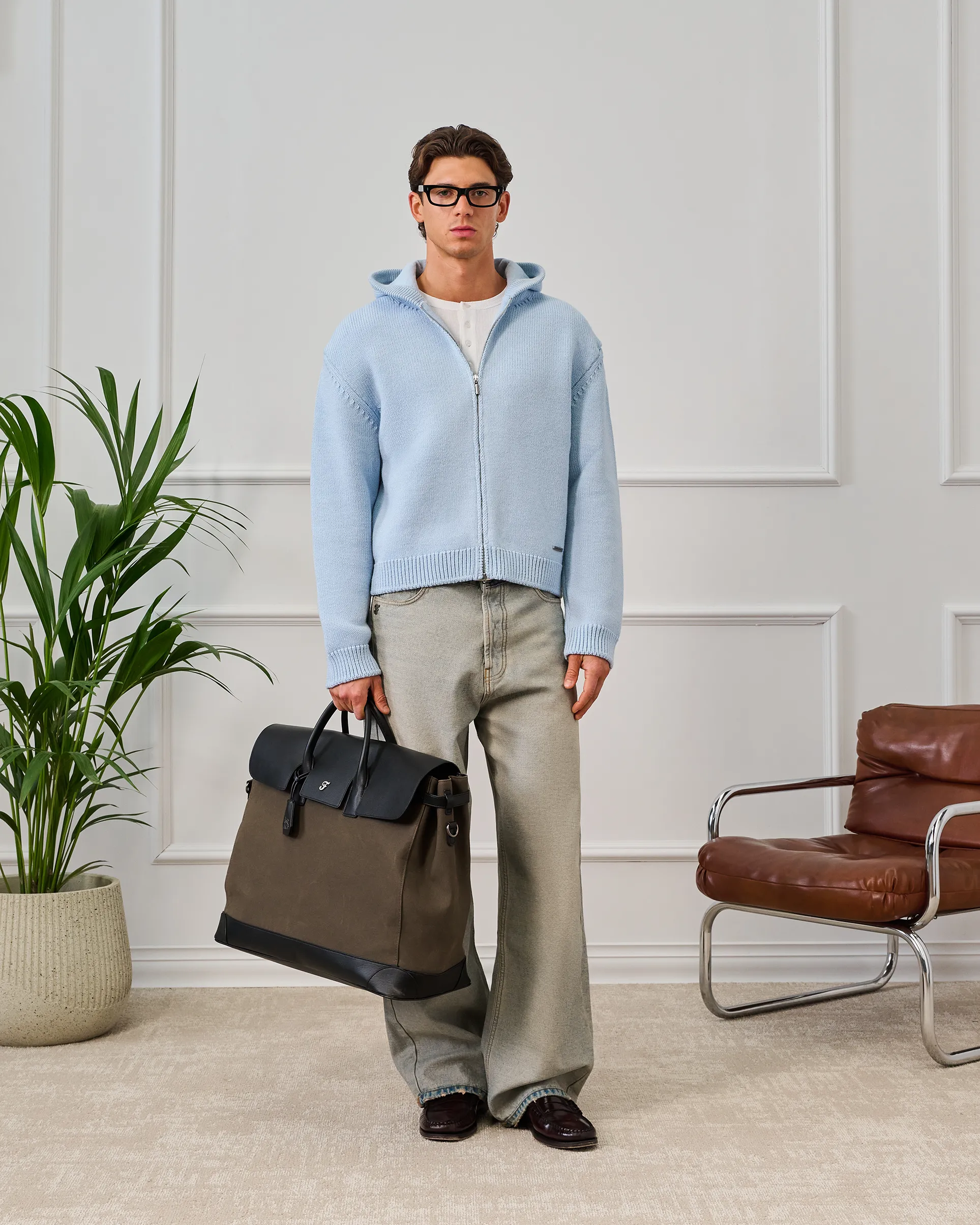 545 Knitted Zip Hoodie sold by Fivefourfive