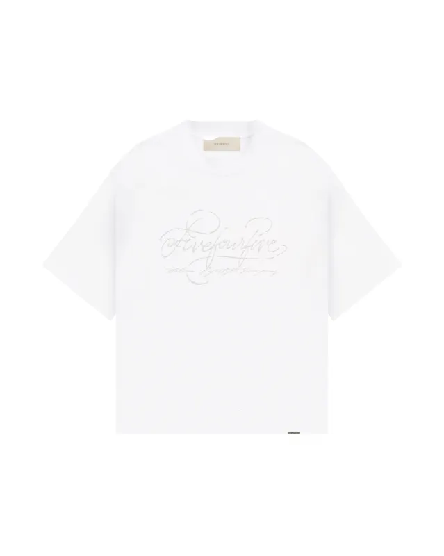 545 Calligraphic Logo Tee sold by Fivefourfive