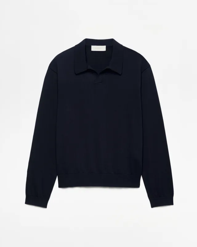 545 Knitted Polo Longsleeve made by Fivefourfive