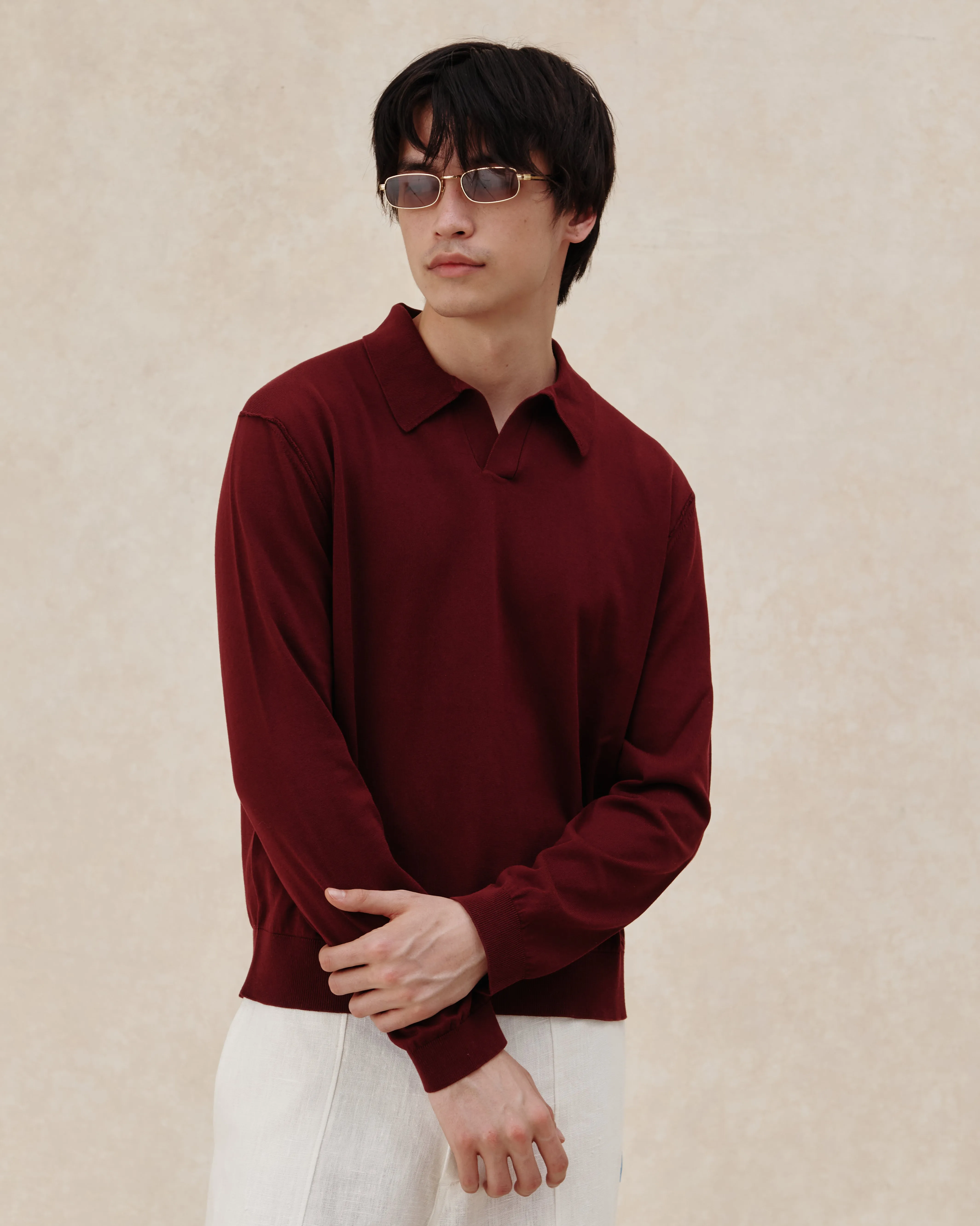 545 Knitted Polo Longsleeve sold by Fivefourfive product image thumbnail 2