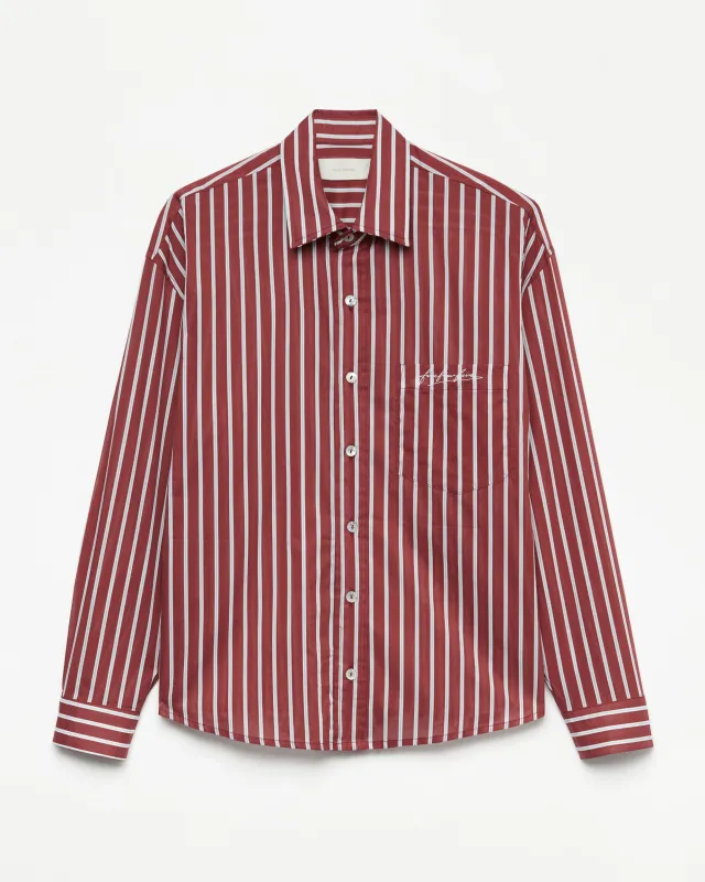 545 Ultralight Oversized Striped Shirt made by Fivefourfive