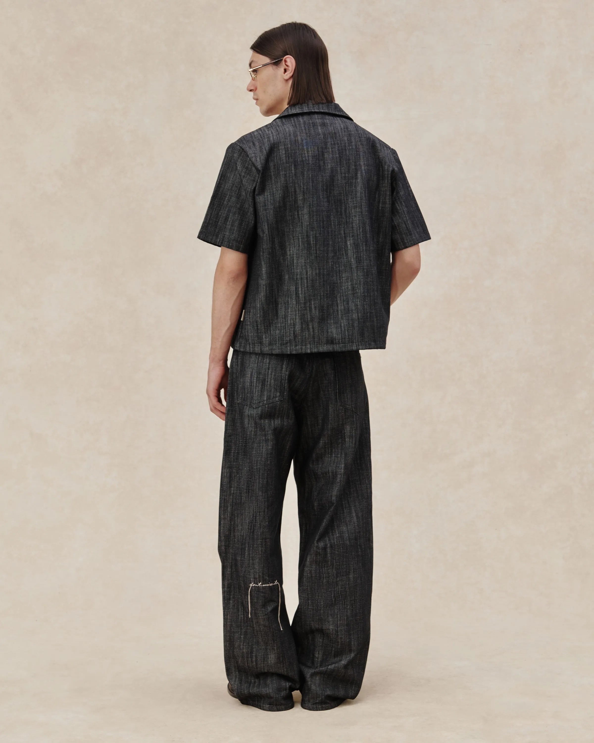 545 Lightweight Raw Denim Bowling Shirt sold by Fivefourfive product image thumbnail 5