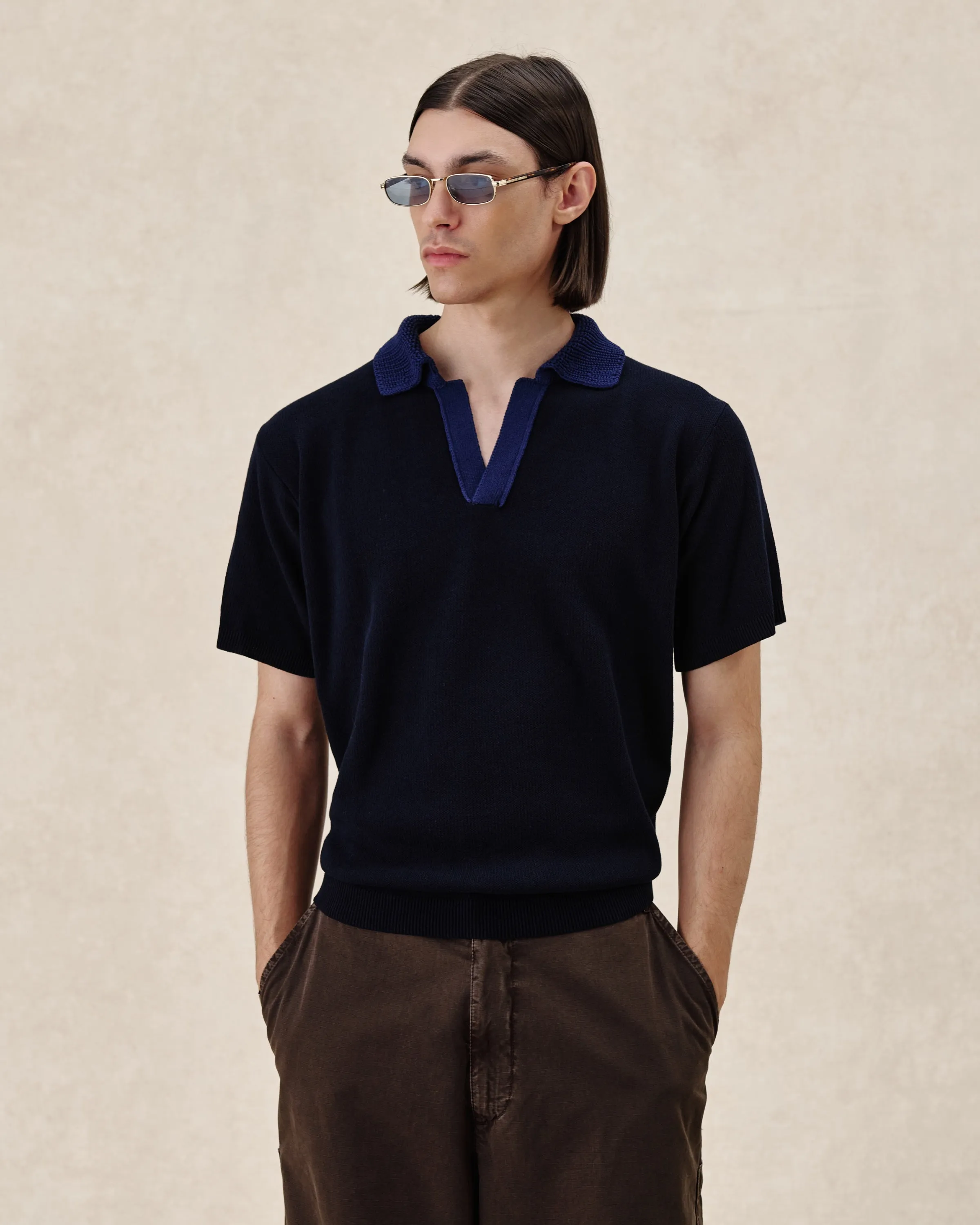 545 Knit On Knit Polo sold by Fivefourfive product image thumbnail 3