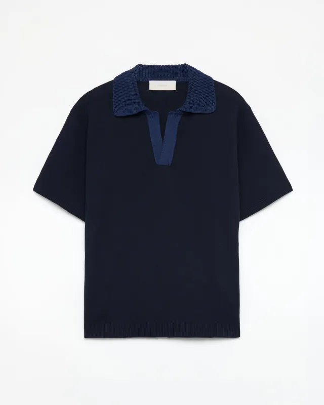 545 Knit On Knit Polo made by Fivefourfive