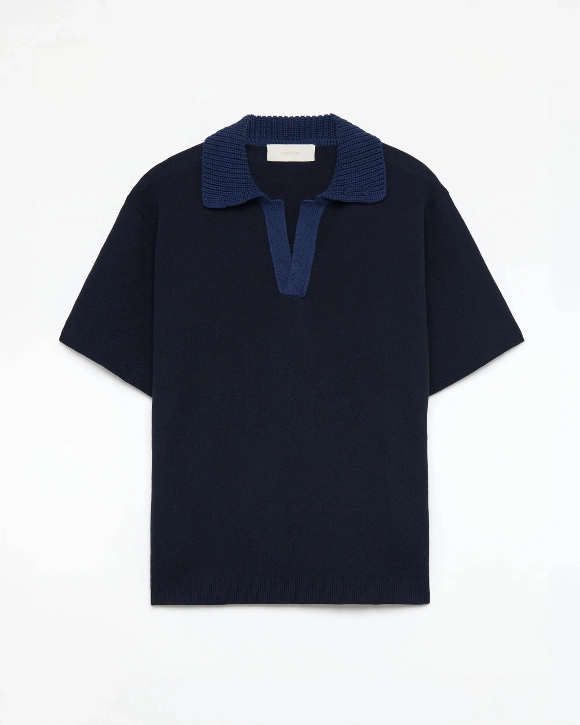 545 Knit On Knit Polo sold by Fivefourfive