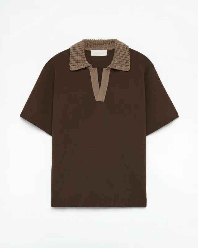 545 Knit On Knit Polo made by Fivefourfive