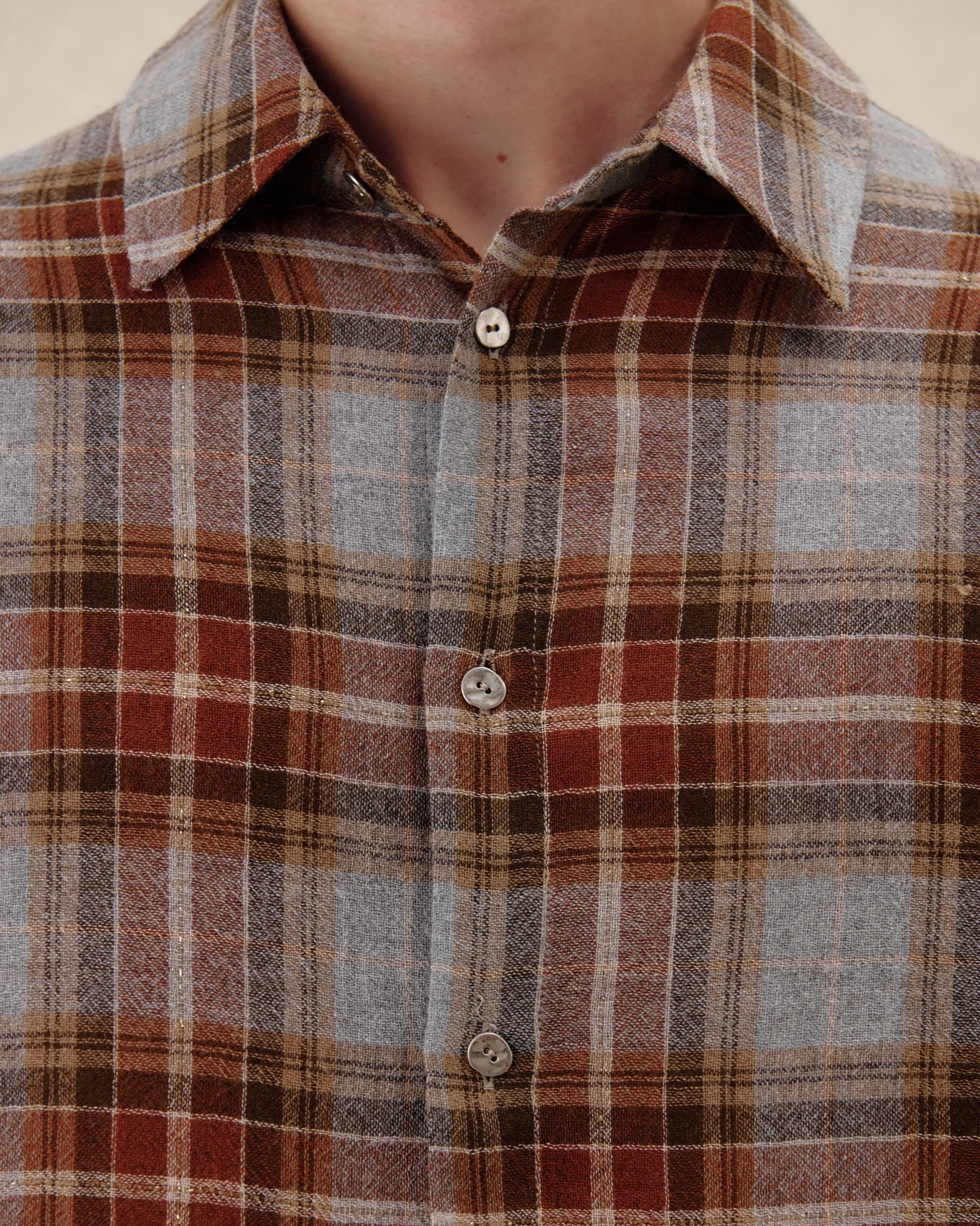 545 Checkered Shirt sold by Fivefourfive product image thumbnail 5