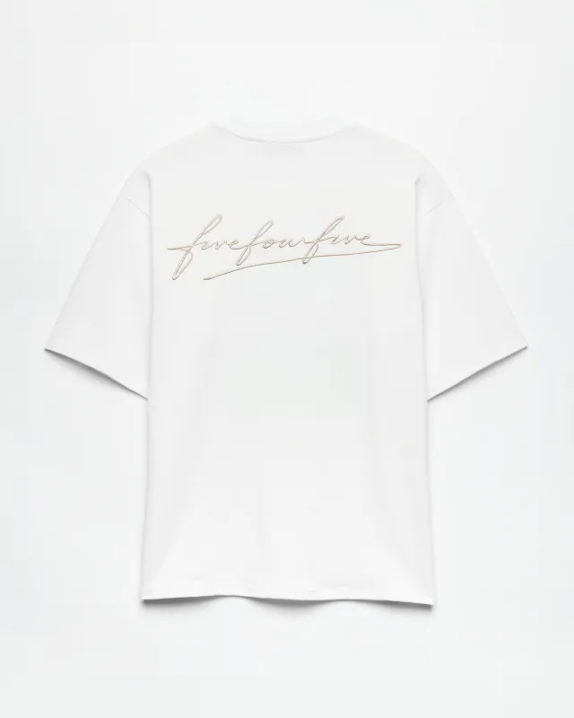 545 Embroidered Logo Tee made by Fivefourfive