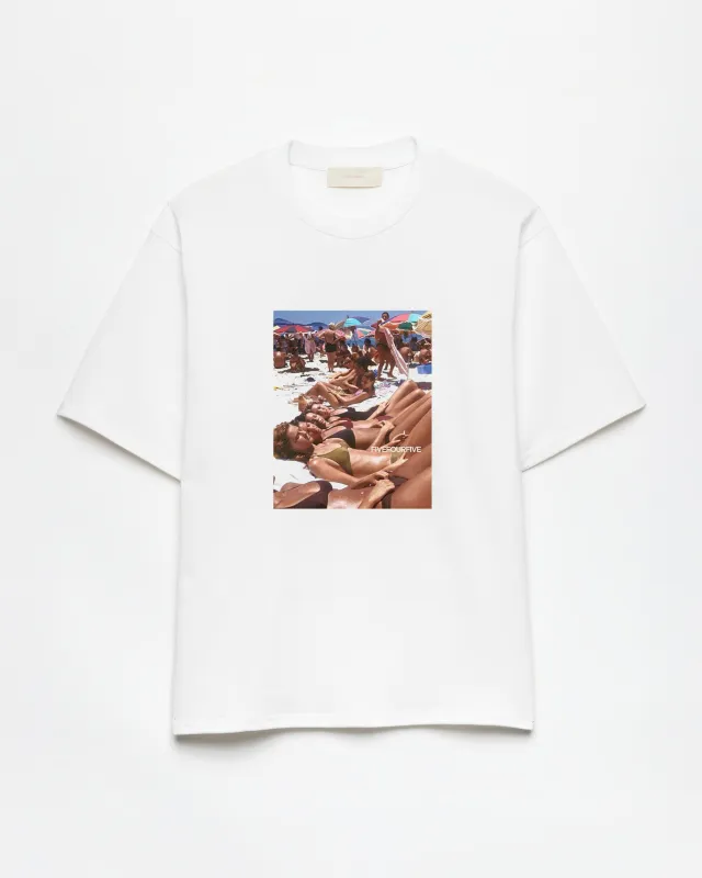 545 Sunbathing Photo Tee made by Fivefourfive