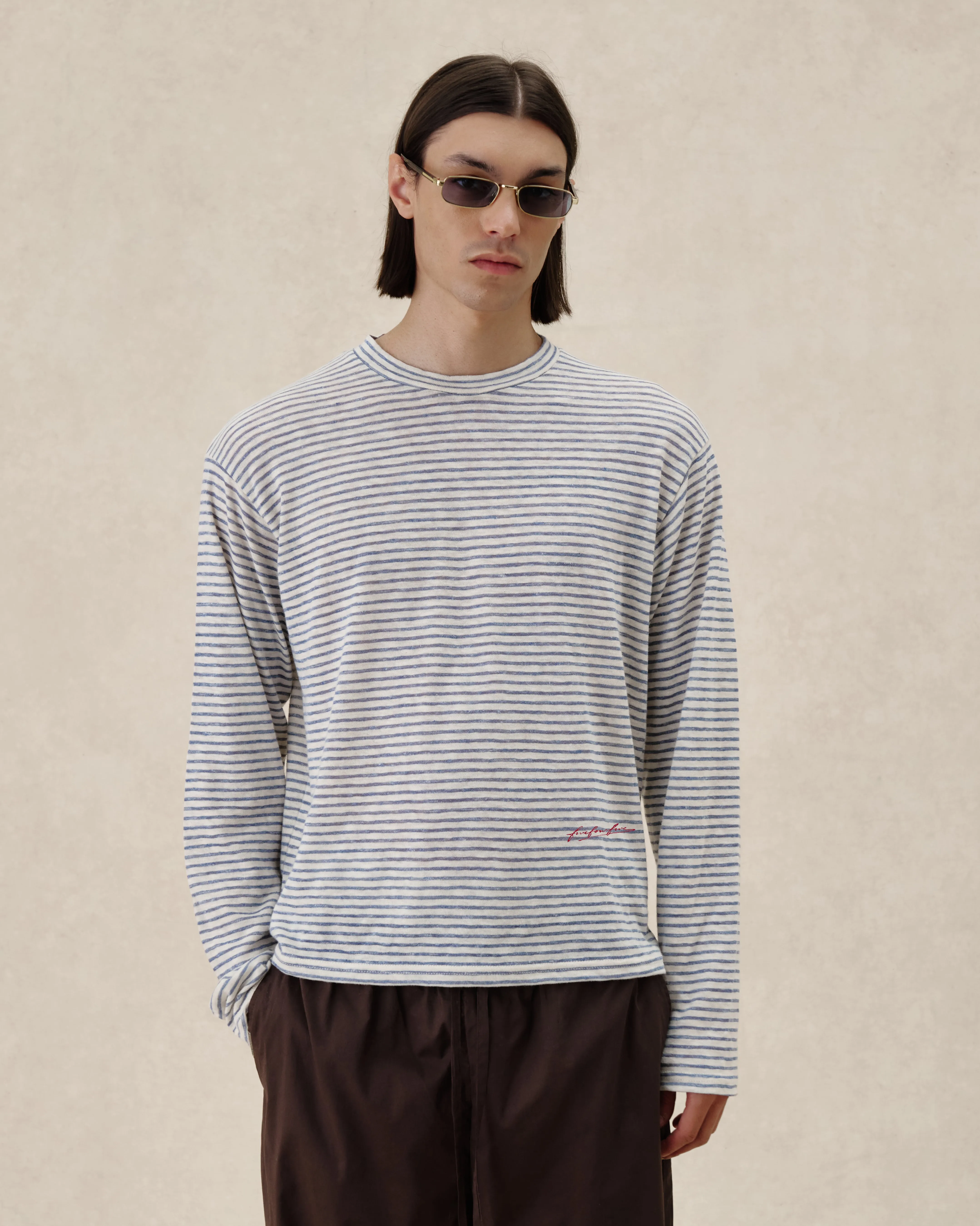545 Striped Linen Longsleeve sold by Fivefourfive product image thumbnail 3