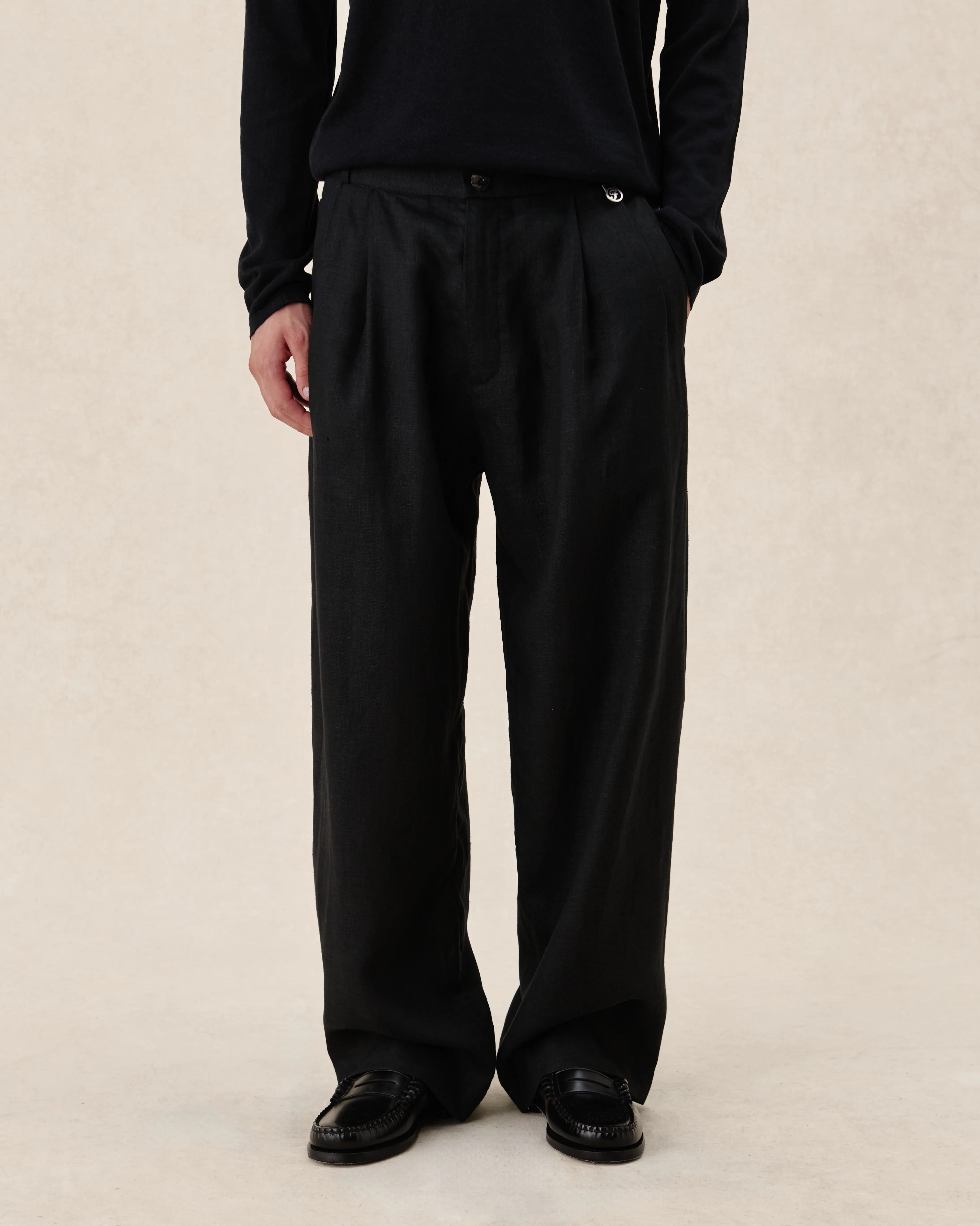 545 Wide Leg Linen Pants sold by Fivefourfive product image thumbnail 2
