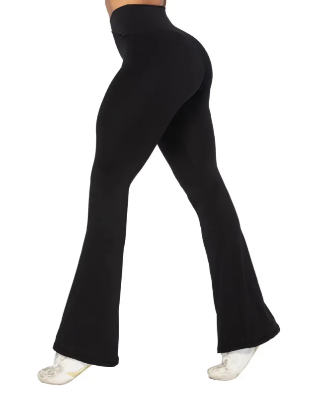 32'' Women's Cross Waist Flared Leggings sold by Sunzel