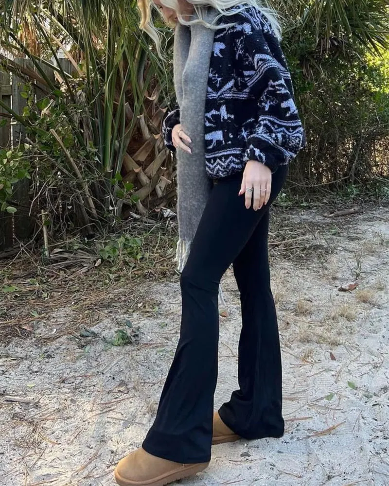 32'' Women's Cross Waist Flared Leggings sold by Sunzel product image thumbnail 3