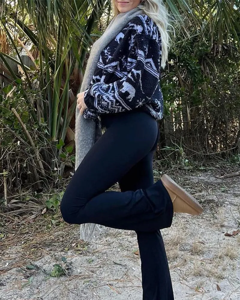 32'' Women's Cross Waist Flared Leggings sold by Sunzel product image thumbnail 4