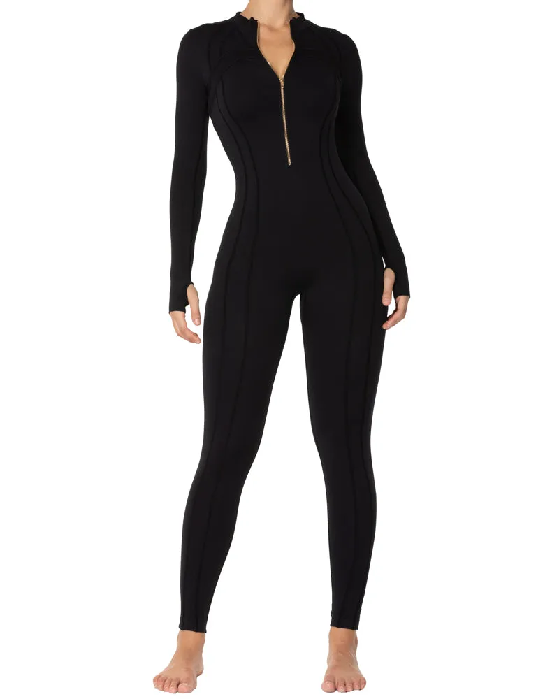 25" Women's Long Sleeve Bodycon Zip Jumpsuits sold by Sunzel product image thumbnail 2